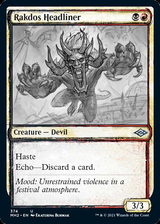 Rakdos Headliner (Sketch) [Modern Horizons 2] | Cards and Coasters CA