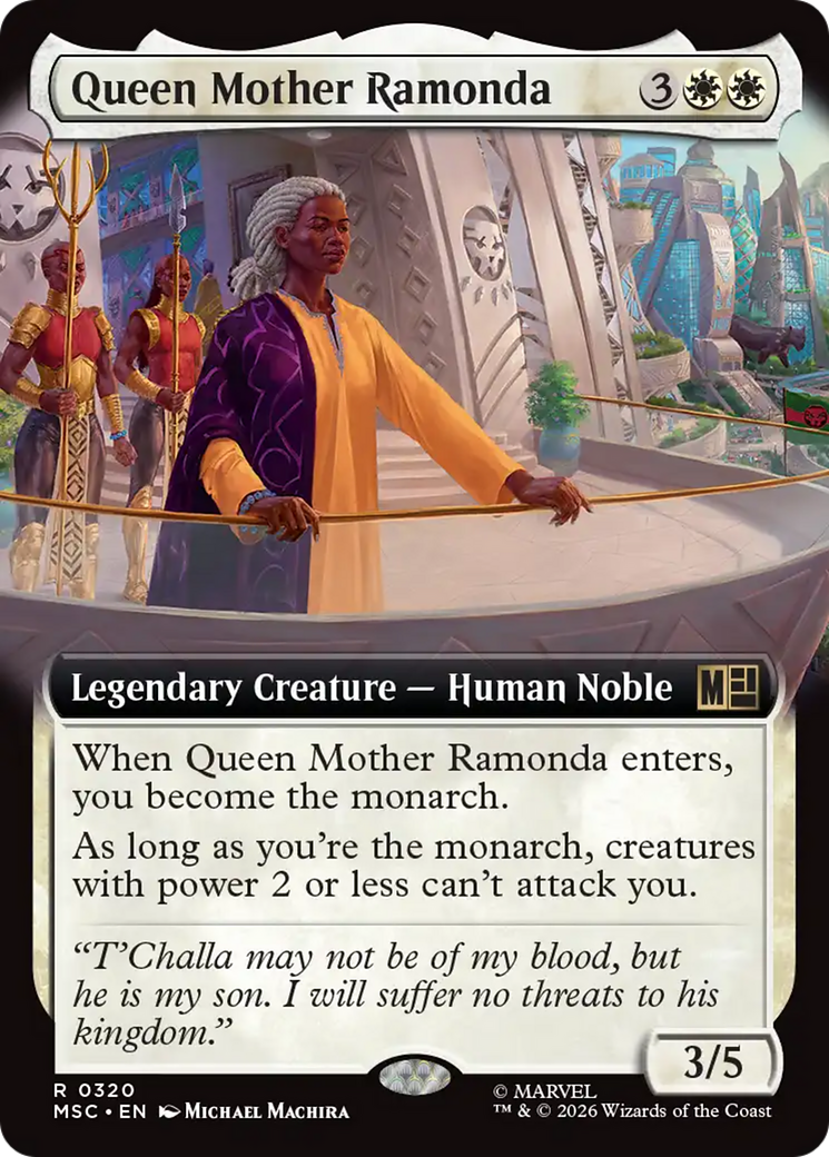 Queen Mother Ramonda (Extended Art) [Marvel Super Heroes Commander] | Cards and Coasters CA