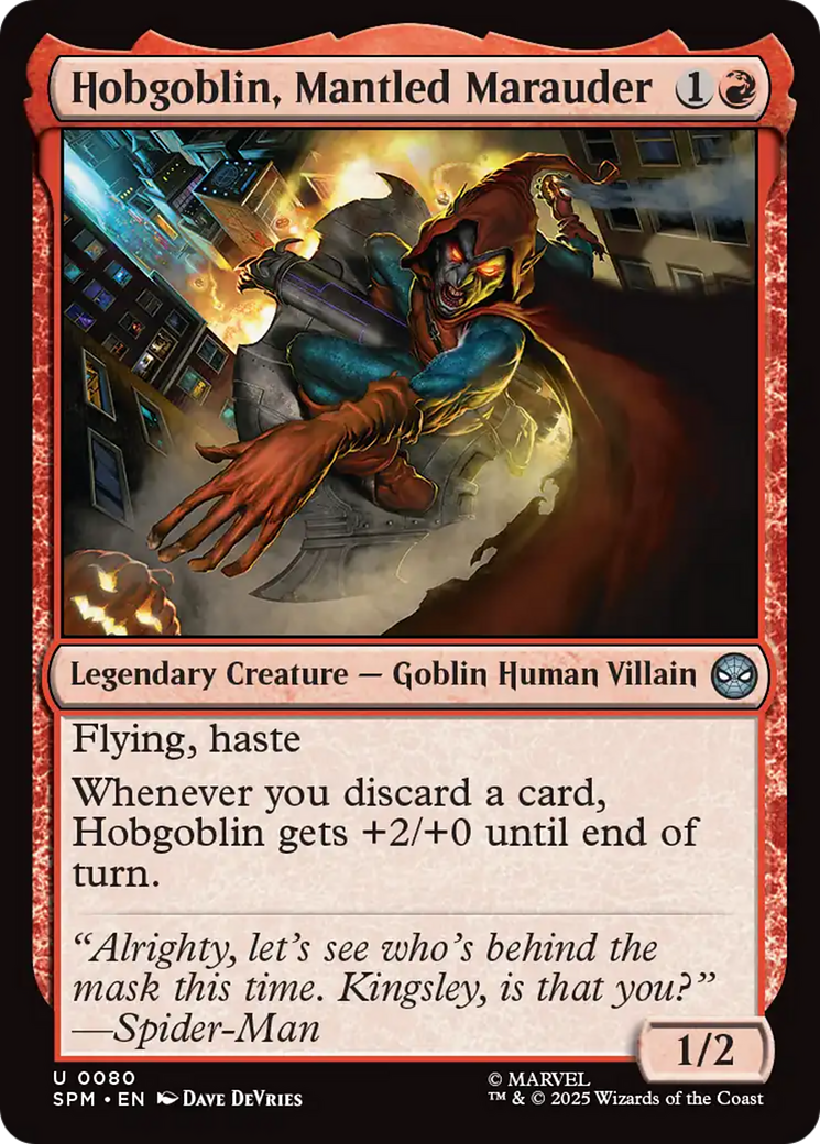 Hobgoblin, Mantled Marauder [Marvel's Spider-Man] | Cards and Coasters CA
