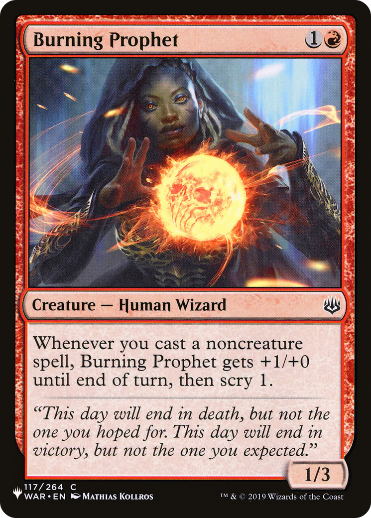 Burning Prophet [The List] | Cards and Coasters CA