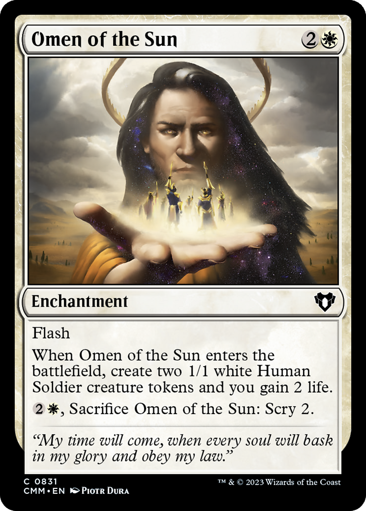 Omen of the Sun [Commander Masters] | Cards and Coasters CA