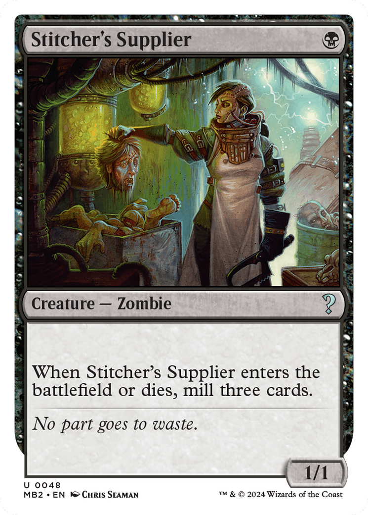 Stitcher's Supplier (White Border) [Mystery Booster 2] | Cards and Coasters CA