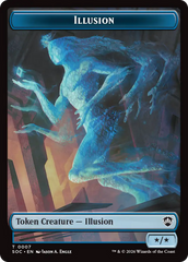 Spirit (0006) // Illusion Double-Sided Token [Secrets of Strixhaven Commander Tokens] | Cards and Coasters CA