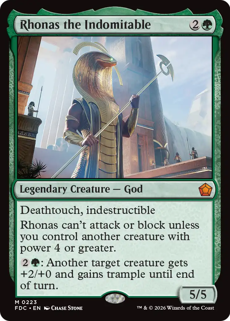 Rhonas the Indomitable [Foundations Commander] | Cards and Coasters CA