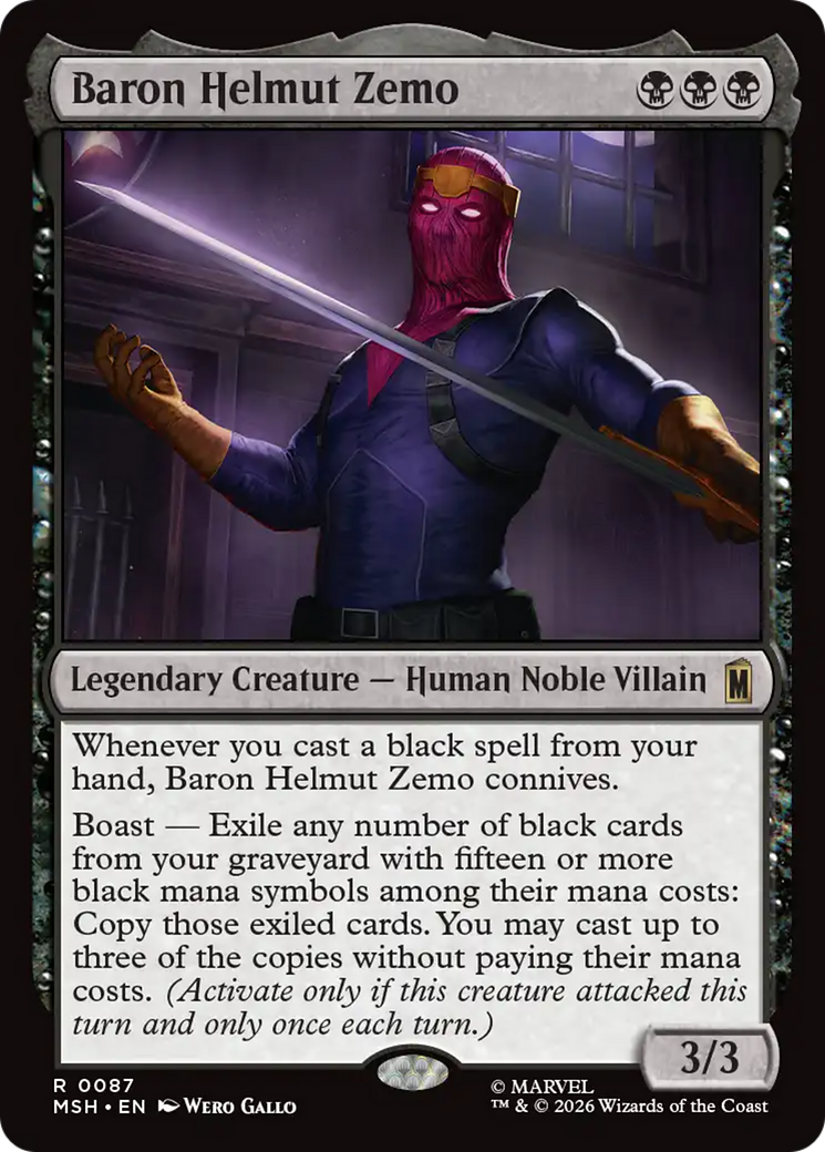 Baron Helmut Zemo [Marvel Super Heroes] | Cards and Coasters CA