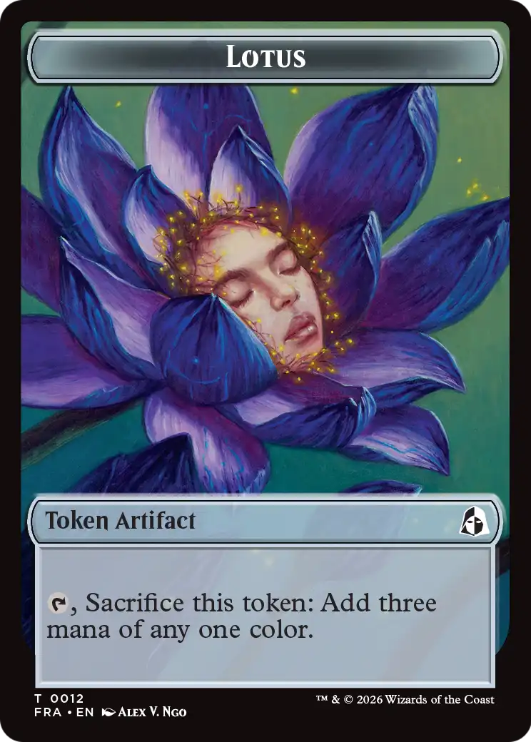 Dragon // Lotus Double-Sided Token [Reality Fracture Tokens] | Cards and Coasters CA