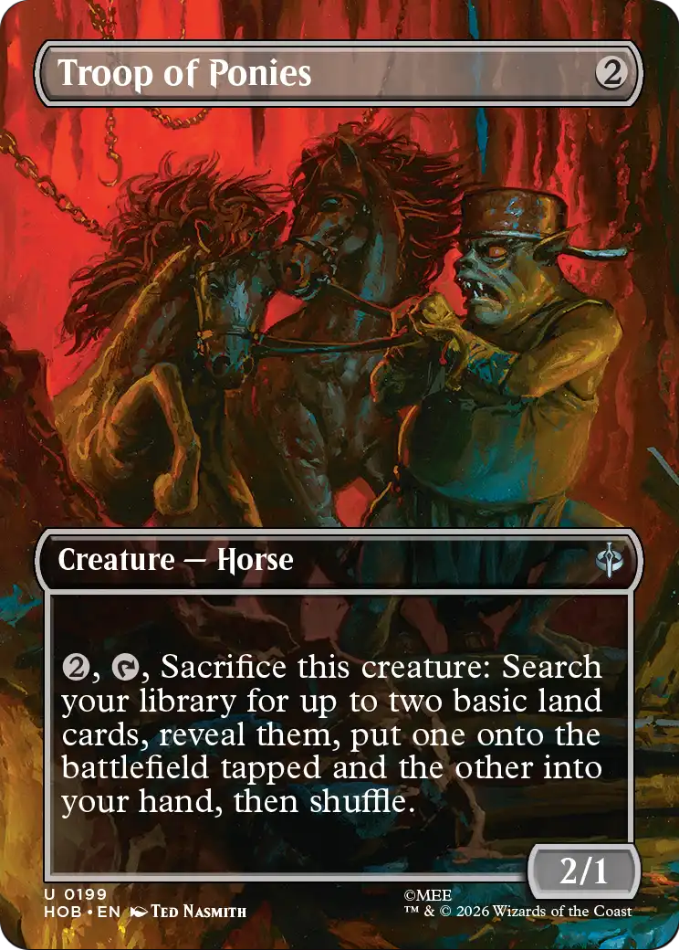 Troop of Ponies (Borderless) [The Hobbit] | Cards and Coasters CA