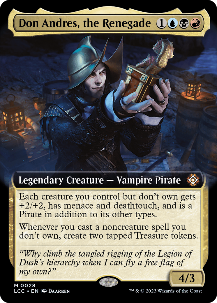 Don Andres, the Renegade (Extended Art) [The Lost Caverns of Ixalan Commander] | Cards and Coasters CA