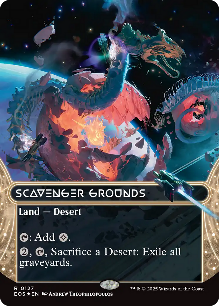 Scavenger Grounds (0127) (Borderless) (Galaxy Foil) [Edge of Eternities: Stellar Sights] | Cards and Coasters CA
