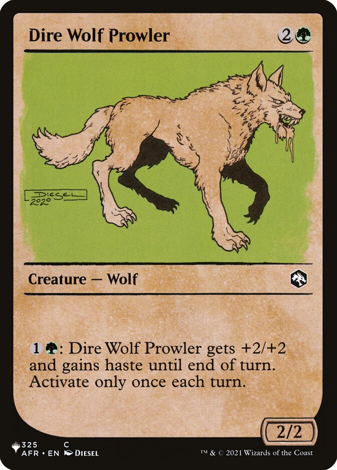 Dire Wolf Prowler (Showcase) [The List] | Cards and Coasters CA