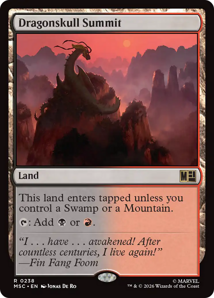 Dragonskull Summit (Surge Foil) [Marvel Super Heroes Commander] | Cards and Coasters CA
