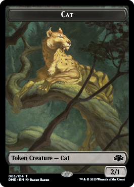 Goblin // Cat (003) Double-Sided Token [Dominaria Remastered Tokens] | Cards and Coasters CA