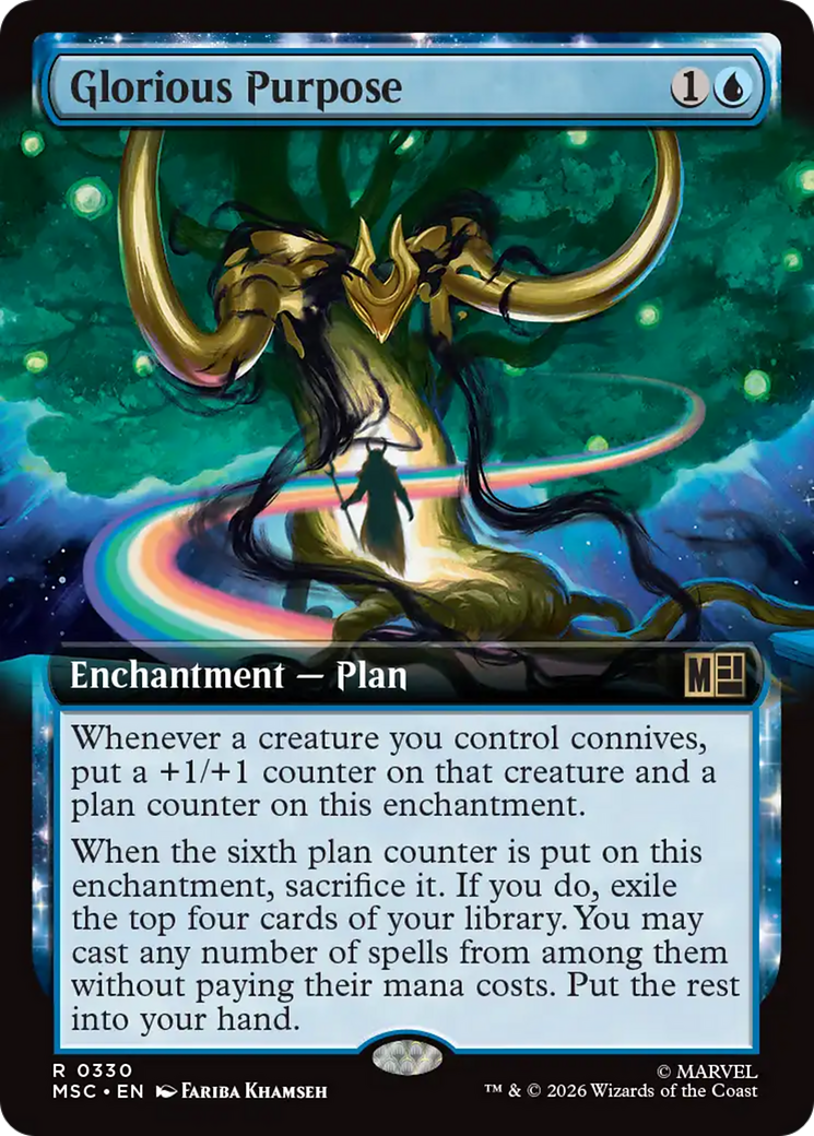 Glorious Purpose (Extended Art) [Marvel Super Heroes Commander] | Cards and Coasters CA