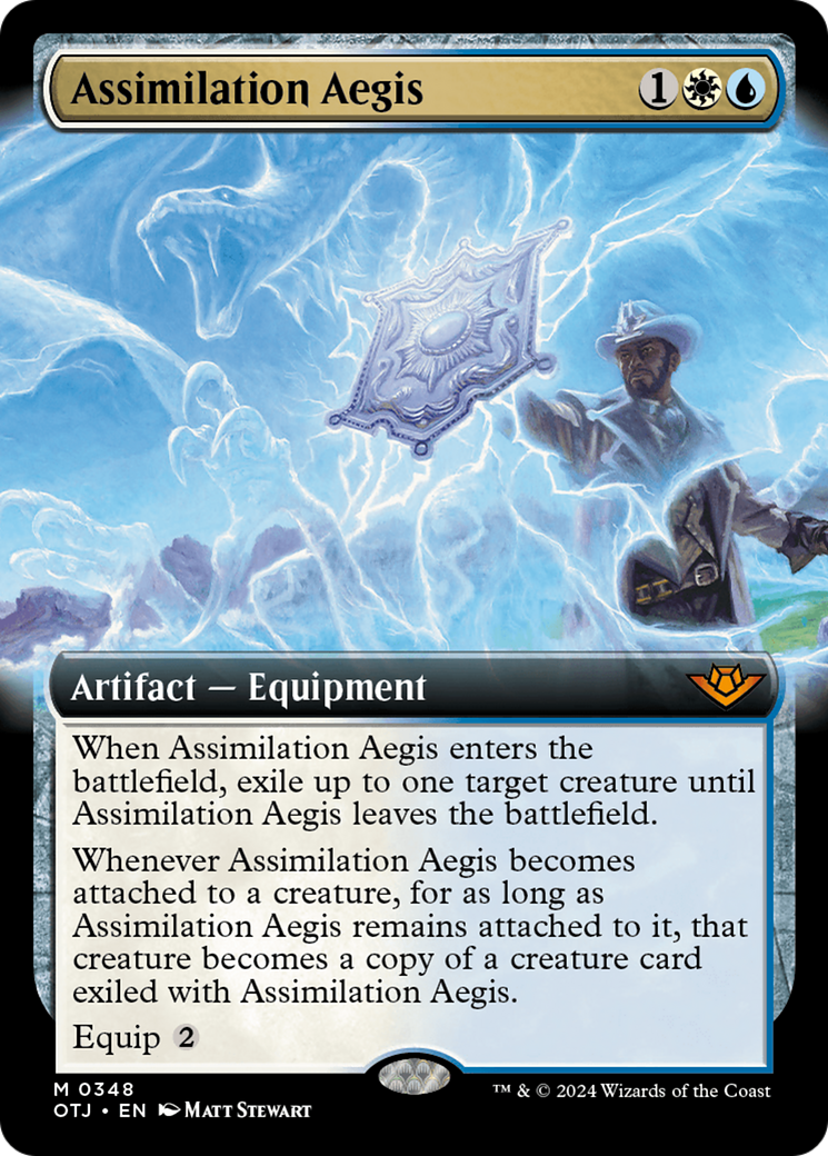 Assimilation Aegis (Extended Art) [Outlaws of Thunder Junction] | Cards and Coasters CA