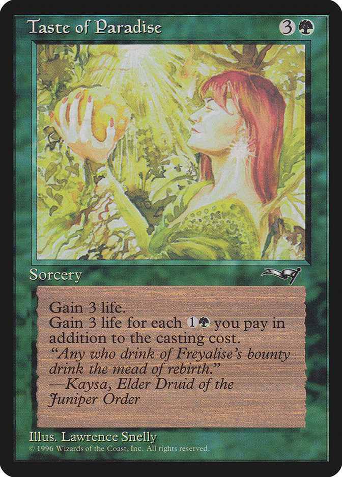 Taste of Paradise (Holding Fruit) [Alliances] | Cards and Coasters CA