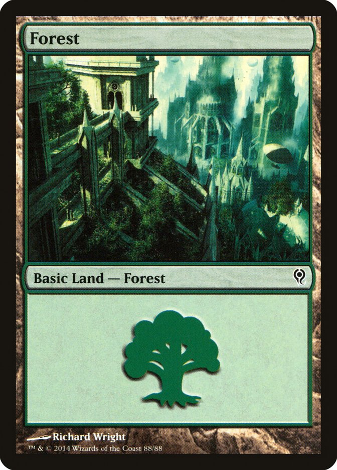 Forest (88) [Duel Decks: Jace vs. Vraska] | Cards and Coasters CA