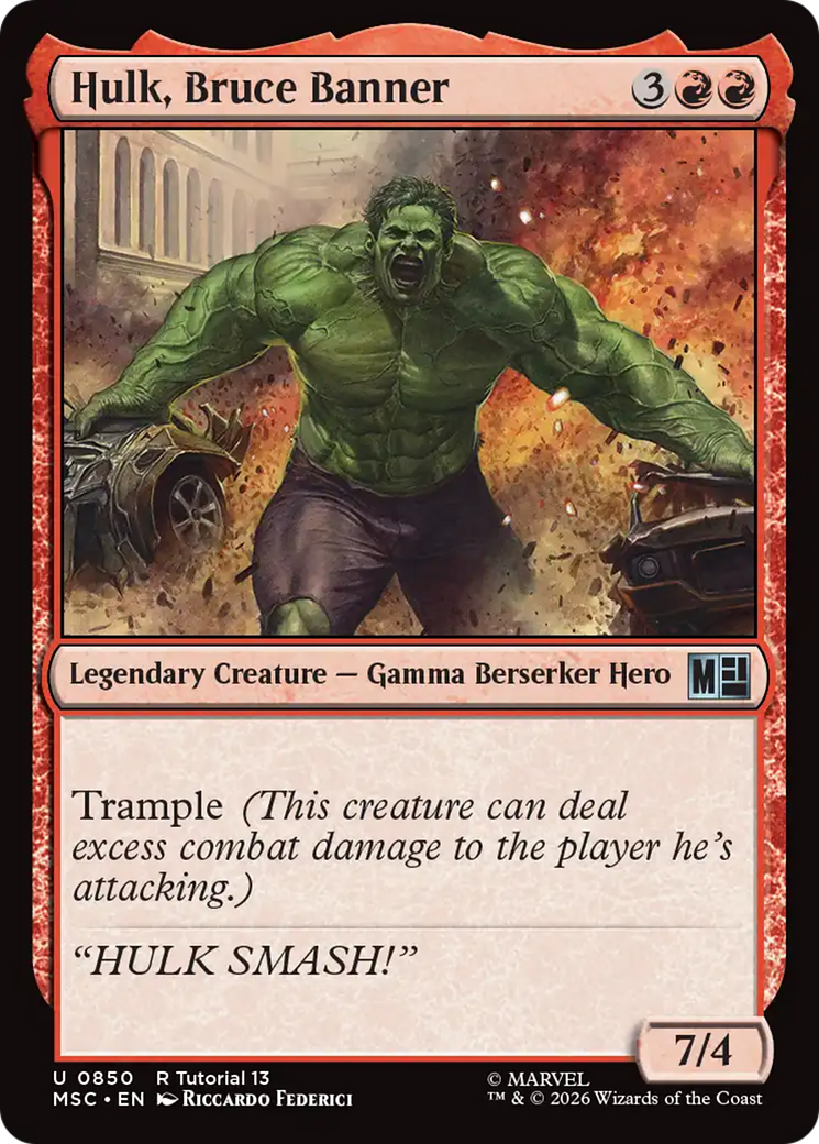 Hulk, Bruce Banner [Marvel Super Heroes Commander] | Cards and Coasters CA