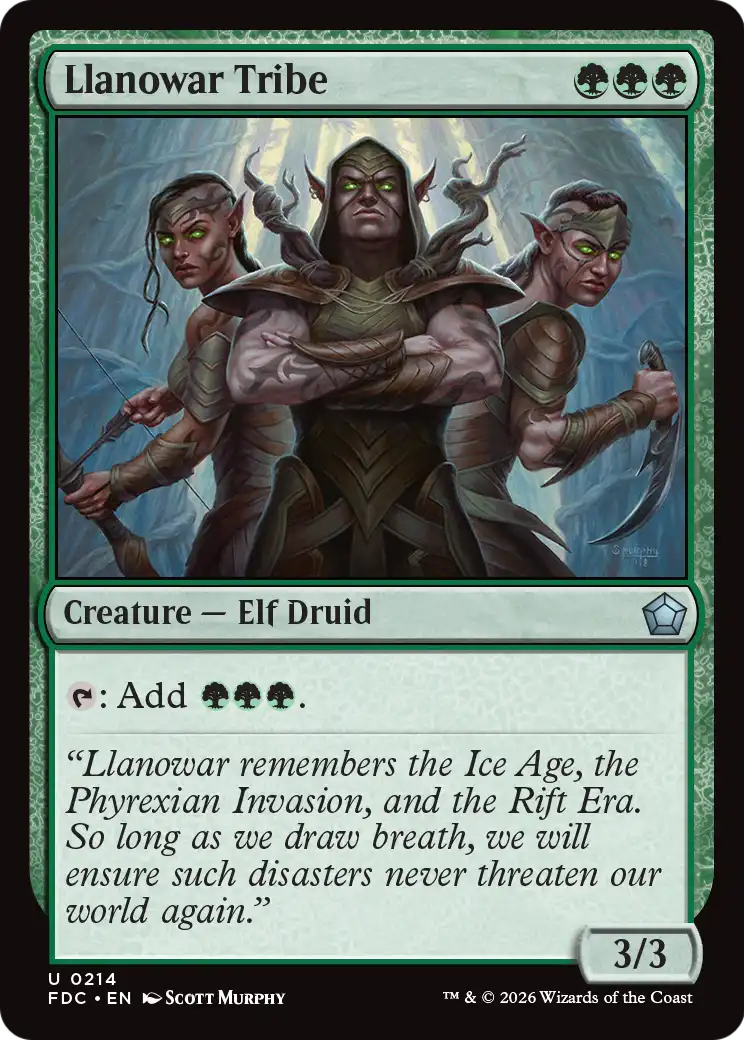 Llanowar Tribe [Foundations Commander] | Cards and Coasters CA