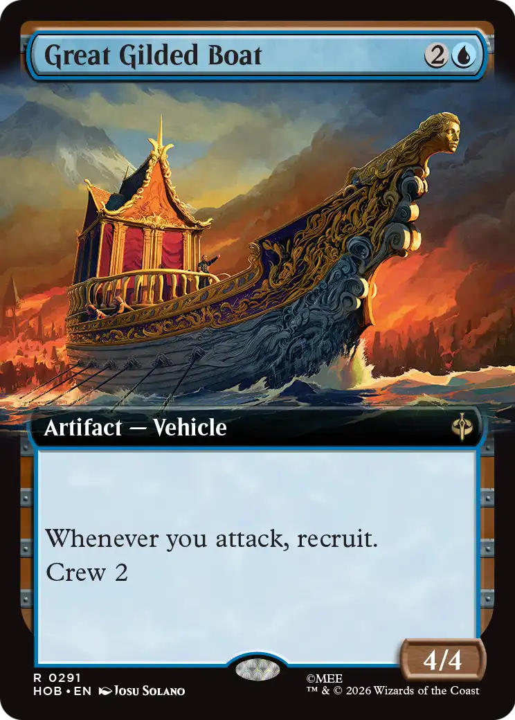Great Gilded Boat (Extended Art) [The Hobbit] | Cards and Coasters CA