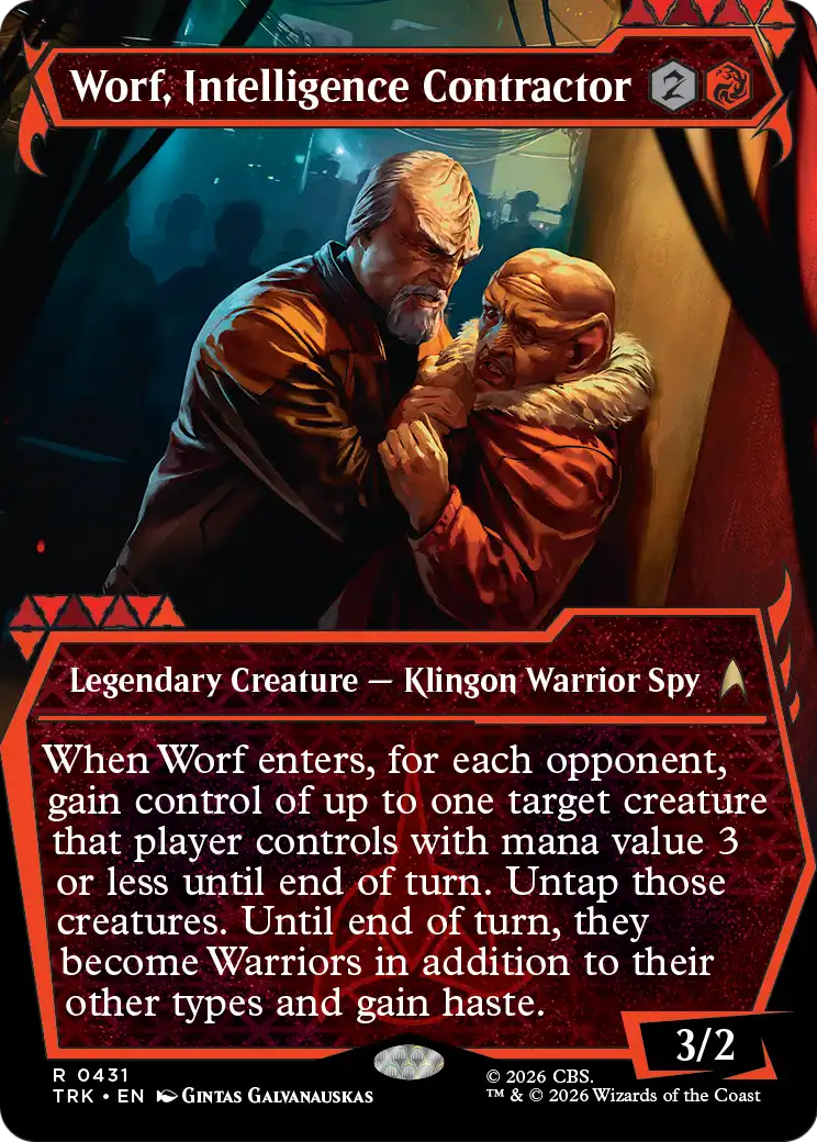 Worf, Intelligence Contractor (Showcase) [Star Trek] | Cards and Coasters CA