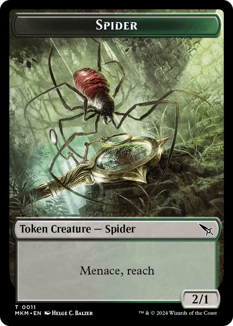 Thopter (0020) // Spider Double-Sided Token [Murders at Karlov Manor Tokens] | Cards and Coasters CA