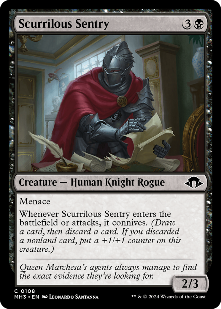 Scurrilous Sentry [Modern Horizons 3] | Cards and Coasters CA