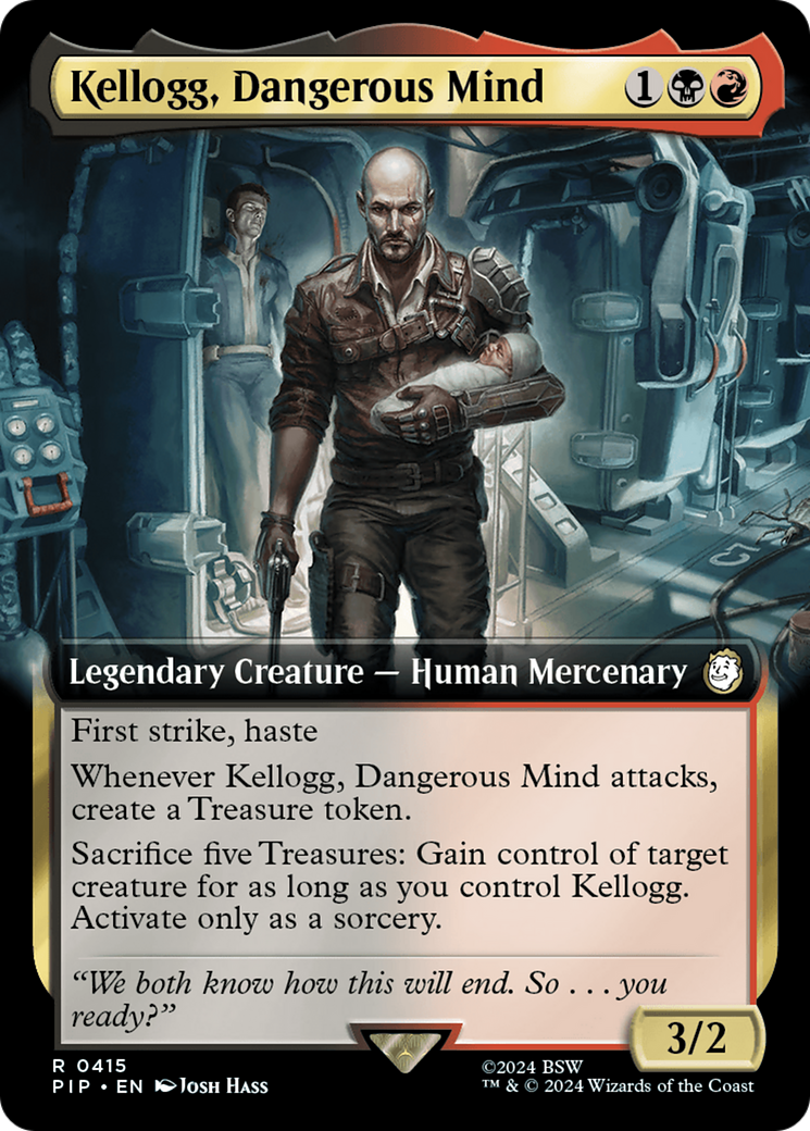 Kellogg, Dangerous Mind (Extended Art) [Fallout] | Cards and Coasters CA