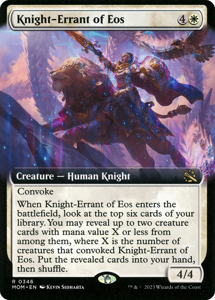 Knight-Errant of Eos (Extended Art) [March of the Machine] | Cards and Coasters CA