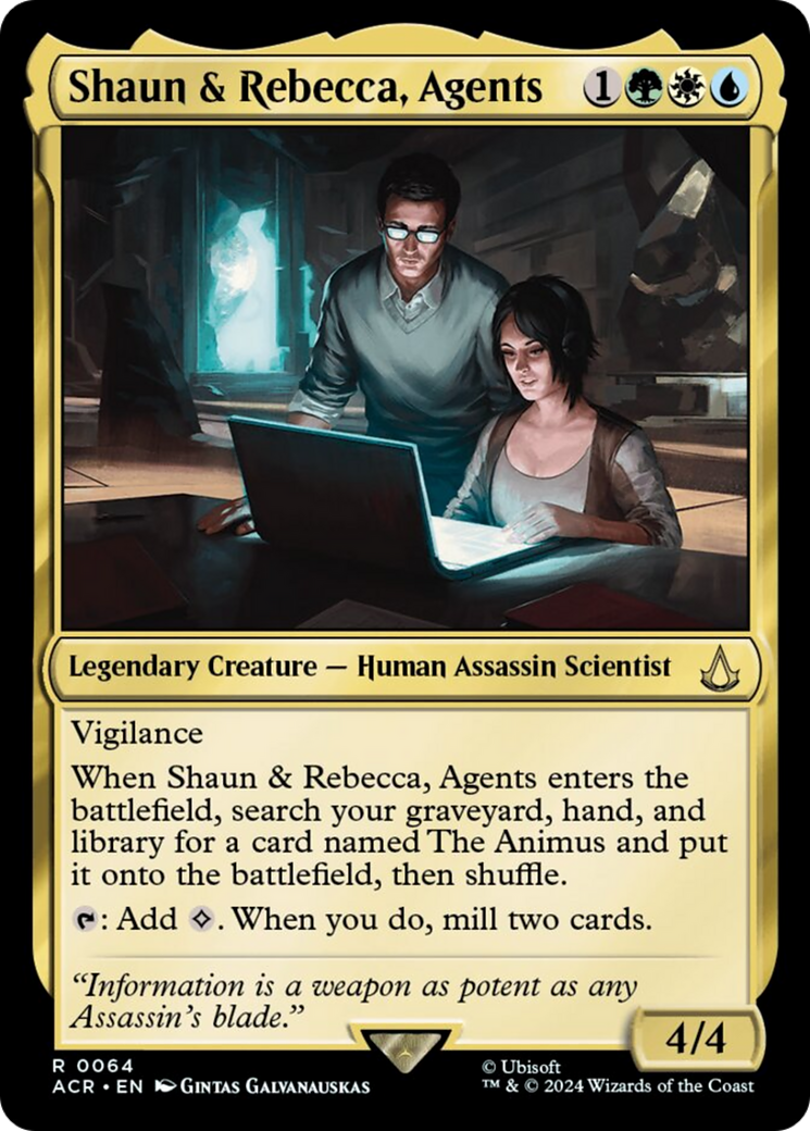 Shaun & Rebecca, Agents [Assassin's Creed] | Cards and Coasters CA