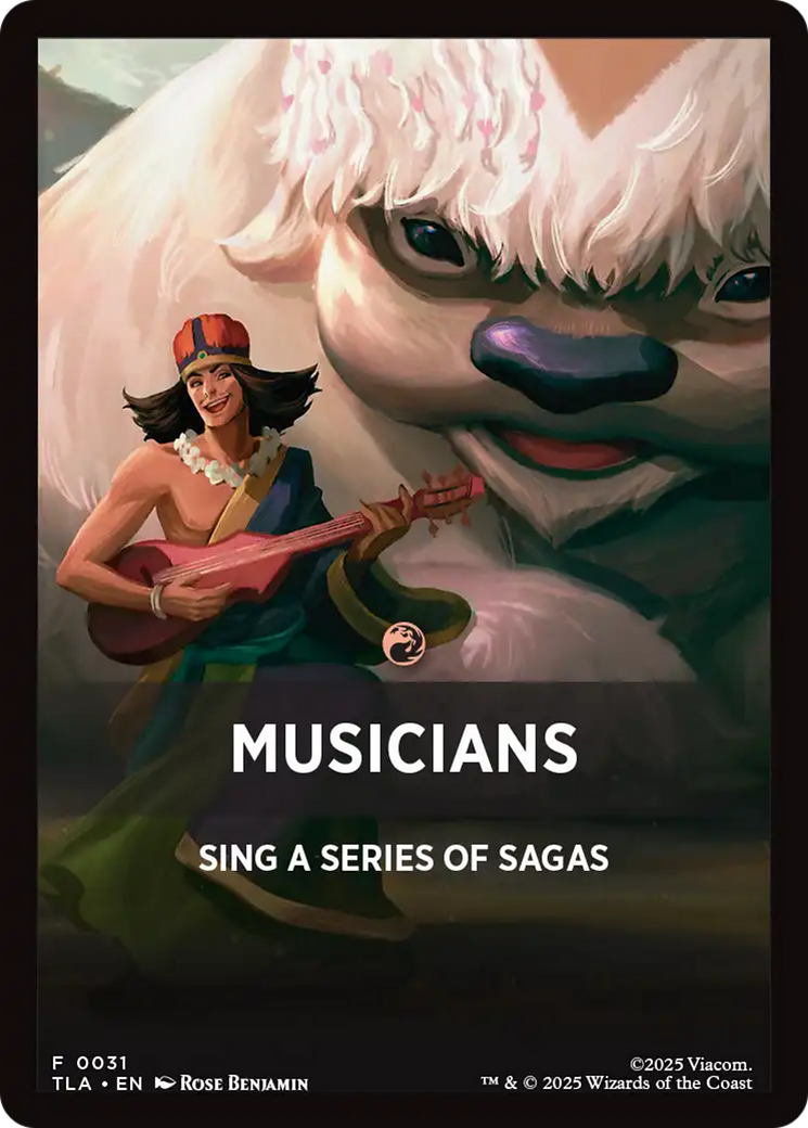 Musicians Theme Card [Avatar: The Last Airbender Tokens] | Cards and Coasters CA
