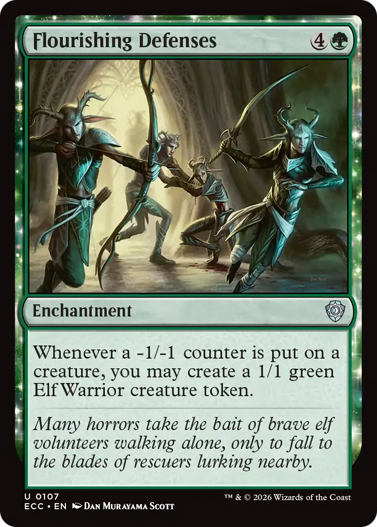 Flourishing Defenses [Lorwyn Eclipsed Commander] | Cards and Coasters CA