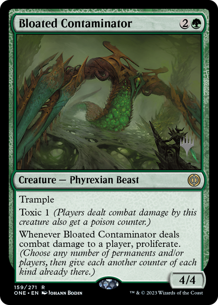 Bloated Contaminator (Promo Pack) [Phyrexia: All Will Be One Promos] | Cards and Coasters CA