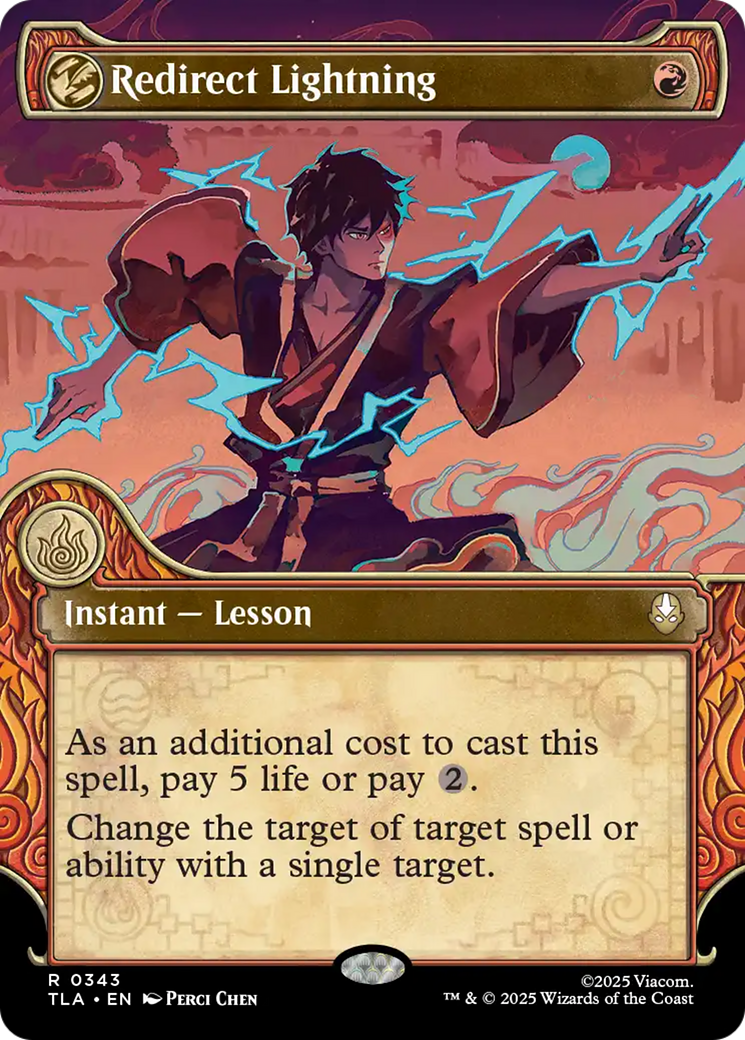 Redirect Lightning (Showcase) [Avatar: The Last Airbender] | Cards and Coasters CA