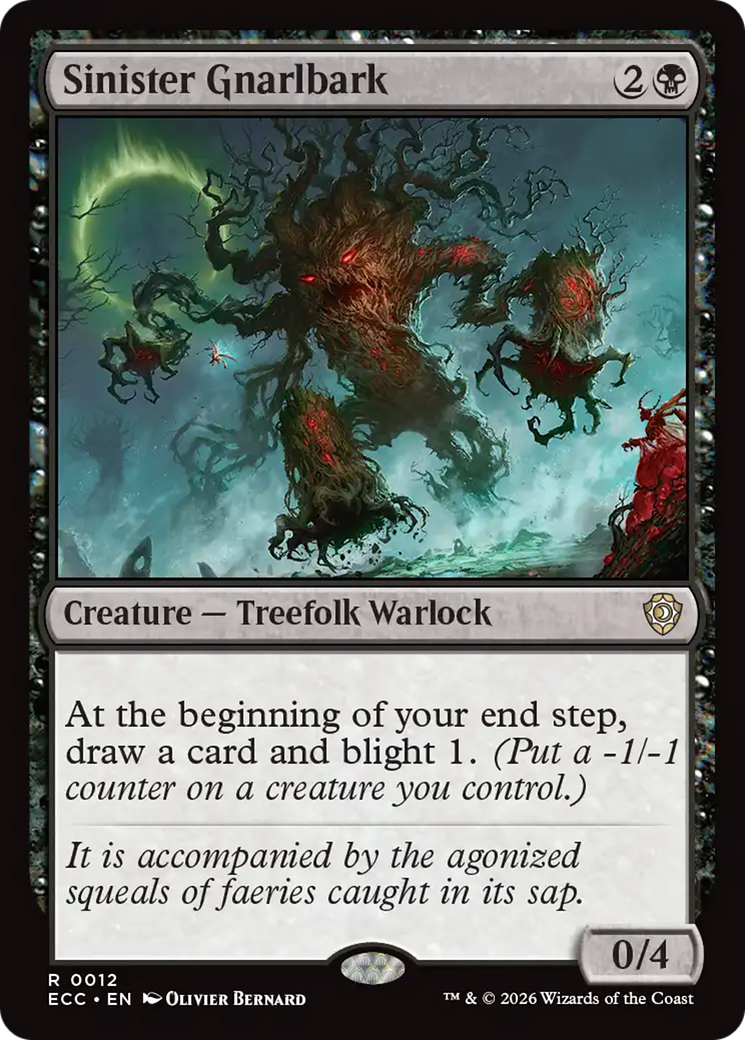 Sinister Gnarlbark [Lorwyn Eclipsed Commander] | Cards and Coasters CA