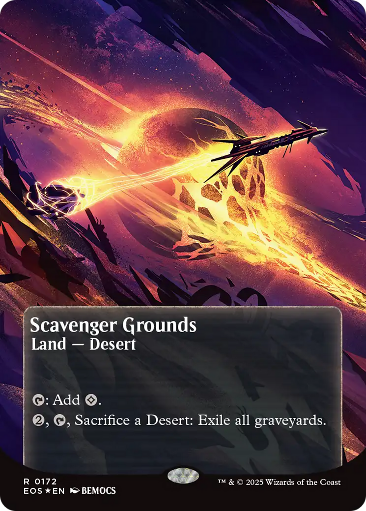 Scavenger Grounds (0172) (Borderless) (Galaxy Foil) [Edge of Eternities: Stellar Sights] | Cards and Coasters CA