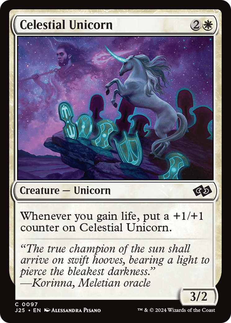 Celestial Unicorn [Foundations Jumpstart] | Cards and Coasters CA