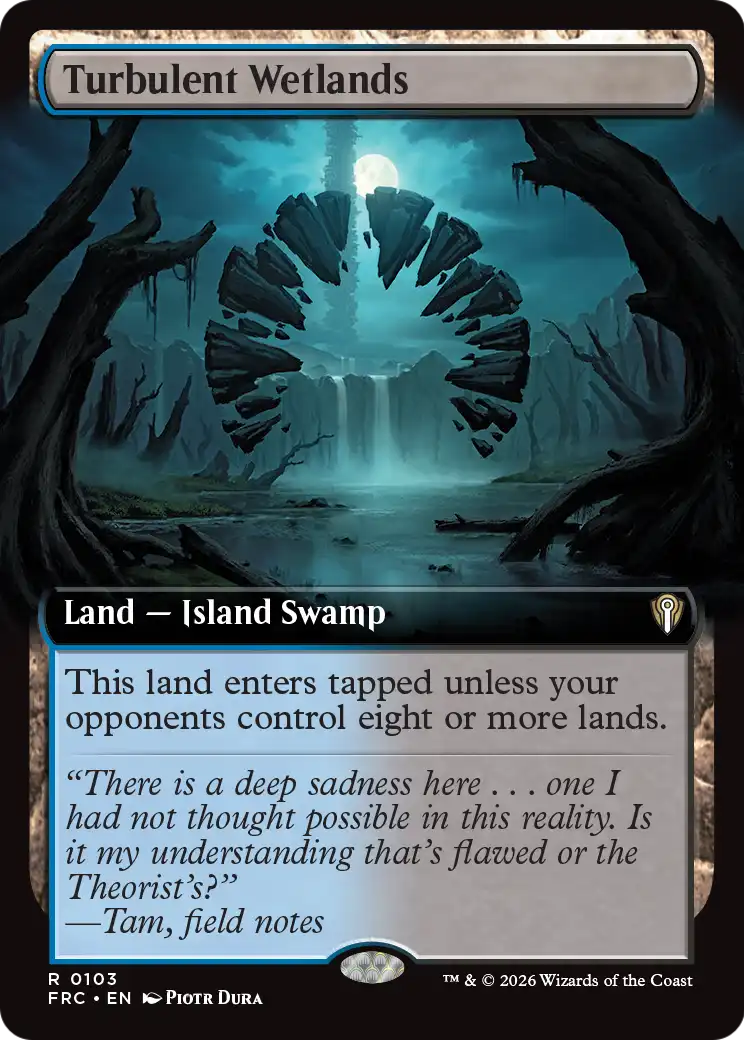 Turbulent Wetlands (Extended Art) [Reality Fracture Commander] | Cards and Coasters CA