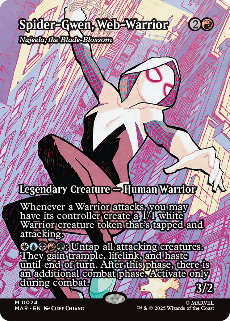 Spider-Gwen, Web-Warrior - Najeela, the Blade-Blossom [Marvel's Spider-Man: Eternal-Legal] | Cards and Coasters CA