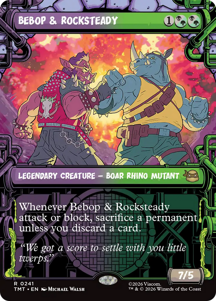 Bebop & Rocksteady (Showcase) [Teenage Mutant Ninja Turtles] | Cards and Coasters CA