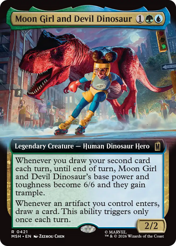 Moon Girl and Devil Dinosaur (Extended Art) [Marvel Super Heroes] | Cards and Coasters CA