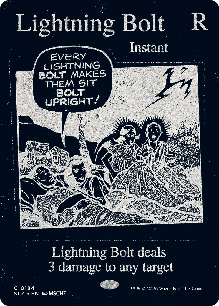 Lightning Bolt (0184) [Secret Lair x MSCHF: The Zeta Set] | Cards and Coasters CA
