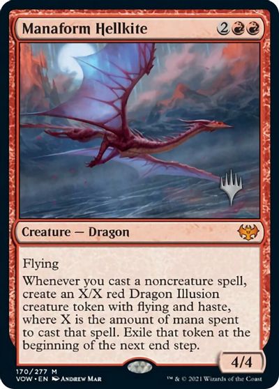 Manaform Hellkite (Promo Pack) [Innistrad: Crimson Vow Promos] | Cards and Coasters CA