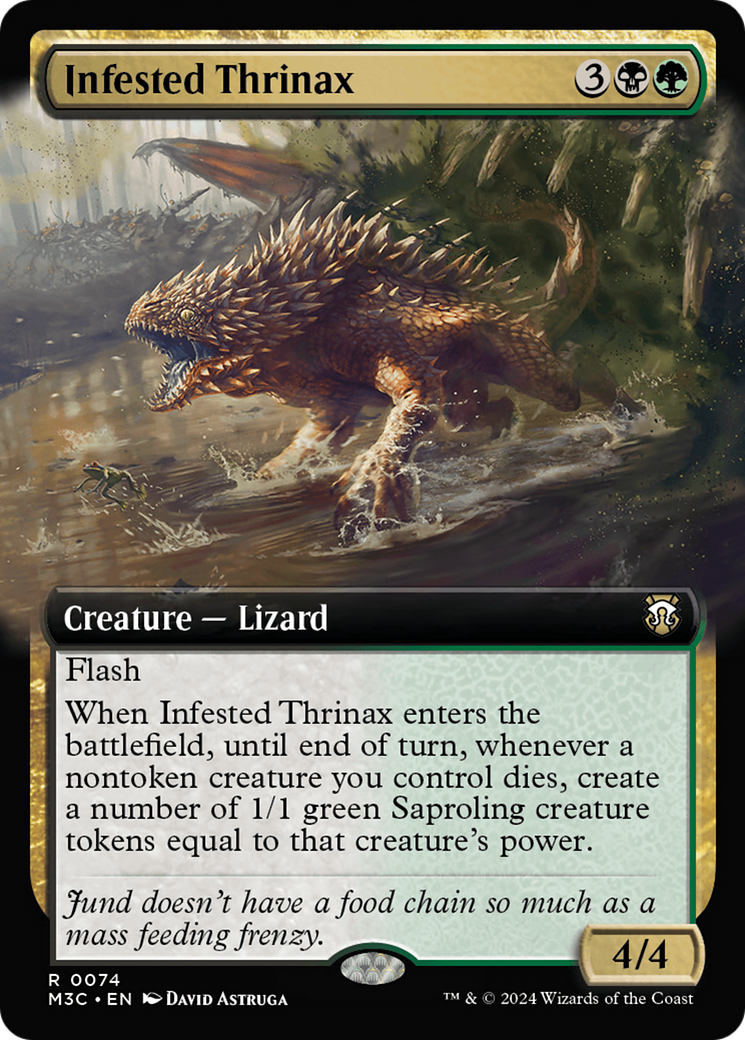 Infested Thrinax (Extended Art) [Modern Horizons 3 Commander] | Cards and Coasters CA