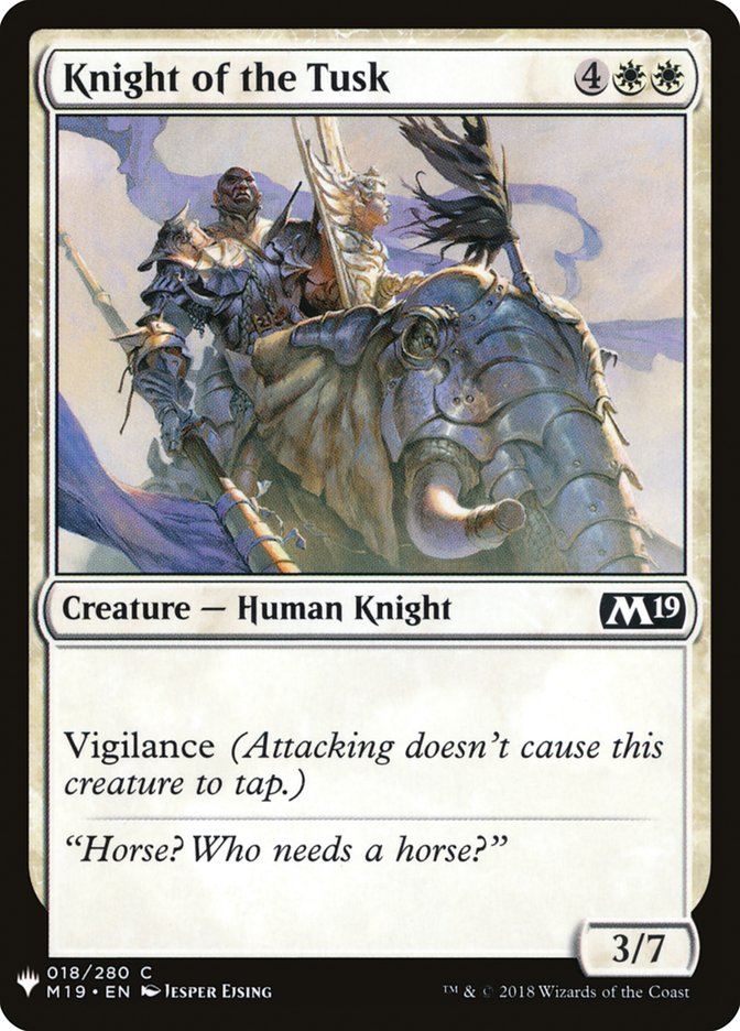 Knight of the Tusk [Mystery Booster] | Cards and Coasters CA