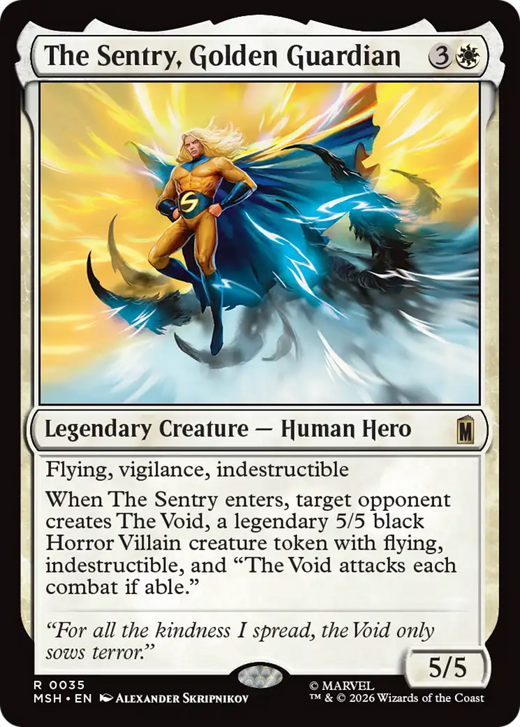 The Sentry, Golden Guardian [Marvel Super Heroes] | Cards and Coasters CA