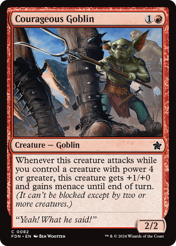 Courageous Goblin [Foundations] | Cards and Coasters CA