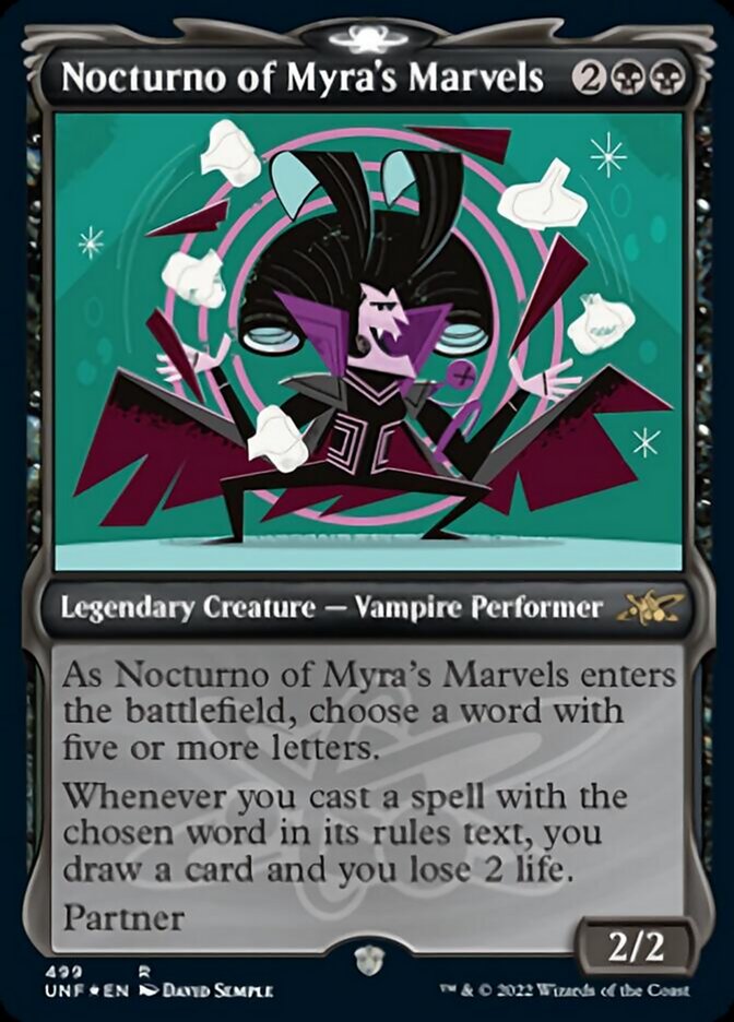 Nocturno of Myra's Marvels (Showcase) (Galaxy Foil) [Unfinity] | Cards and Coasters CA