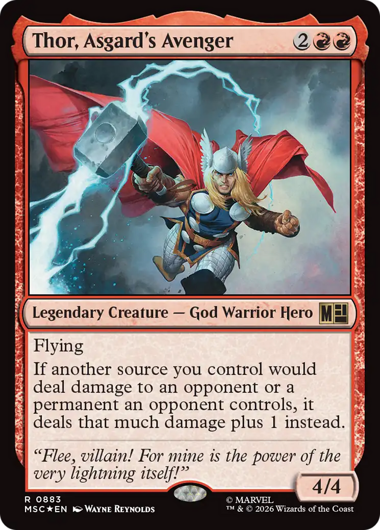 Thor, Asgard's Avenger (Surge Foil) [Marvel Super Heroes Commander] | Cards and Coasters CA
