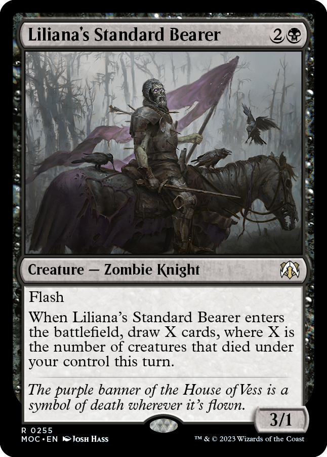 Liliana's Standard Bearer [March of the Machine Commander] | Cards and Coasters CA