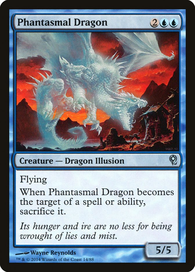 Phantasmal Dragon [Duel Decks: Jace vs. Vraska] | Cards and Coasters CA